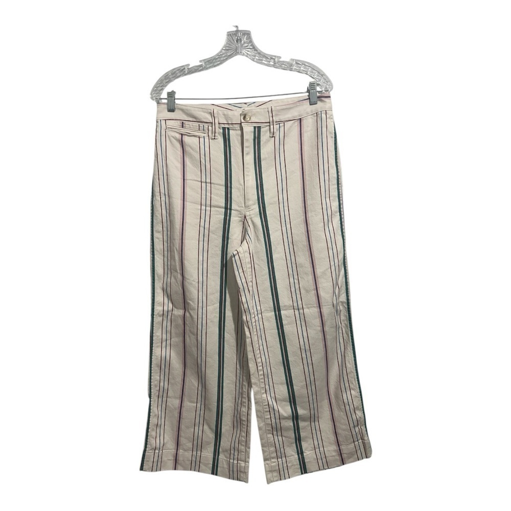 Madewell Emmett Wide-Leg Crop Pants Women’s 30 Multicolor Striped L8366